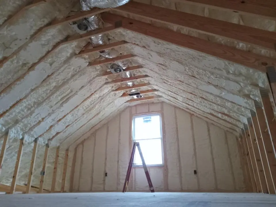 Spray foam roofing application for Crawl Space Insulation project in Glassmanor